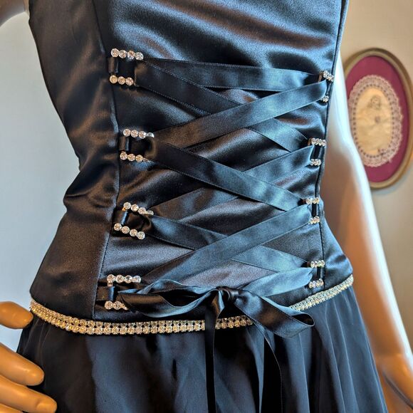 Jessica McClintock Black Strapless Midi Dress - Picture 6 of 10